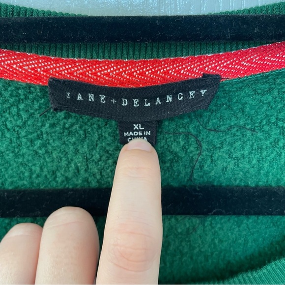 Jane and Delancey Green Sweater with Festive Embroidery - Picture 2 of 5